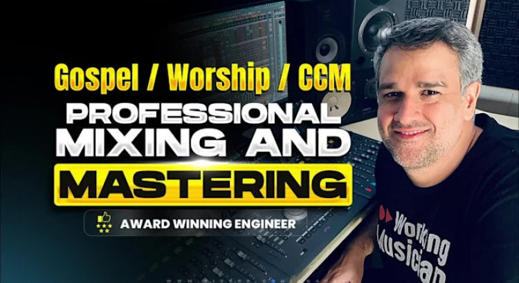 I will  professionally mix and master your gospel ccm worship song