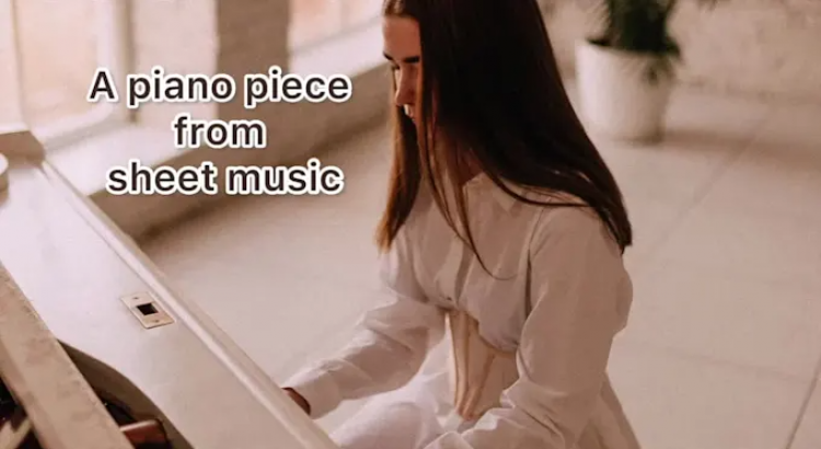 I will record piano from sheet music, audio or video