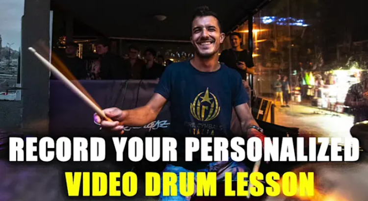 I will record your personalized video drum lesson