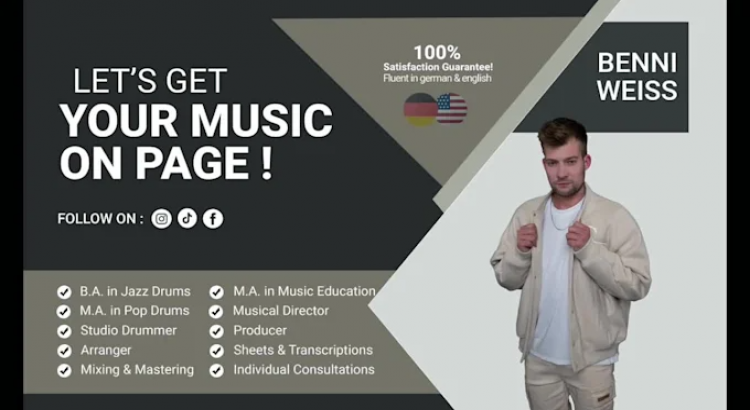 I will transcribe any song to chord charts, rhythm and lead sheets