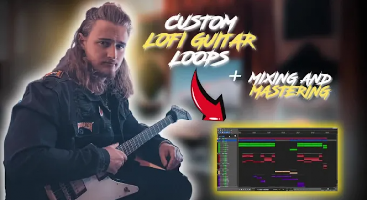 I will write and record lofi guitar loops