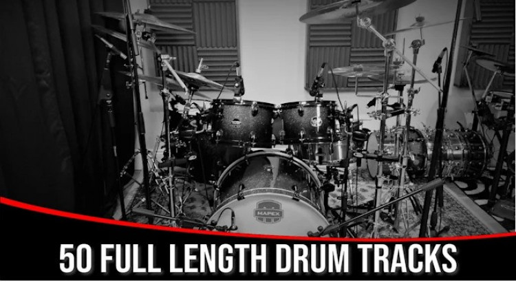 I will provide 50 pre recorded full drum tracks