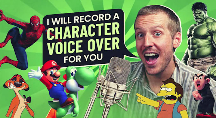 I will record character voice overs for video games and animation