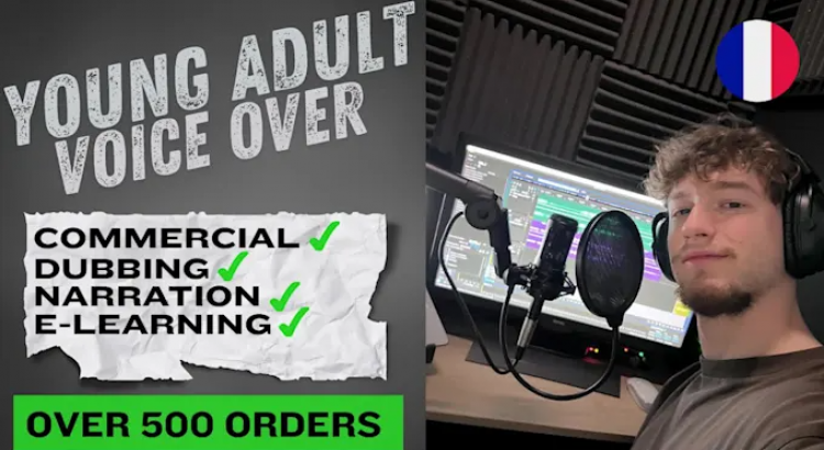 I will record your french young adult voice over