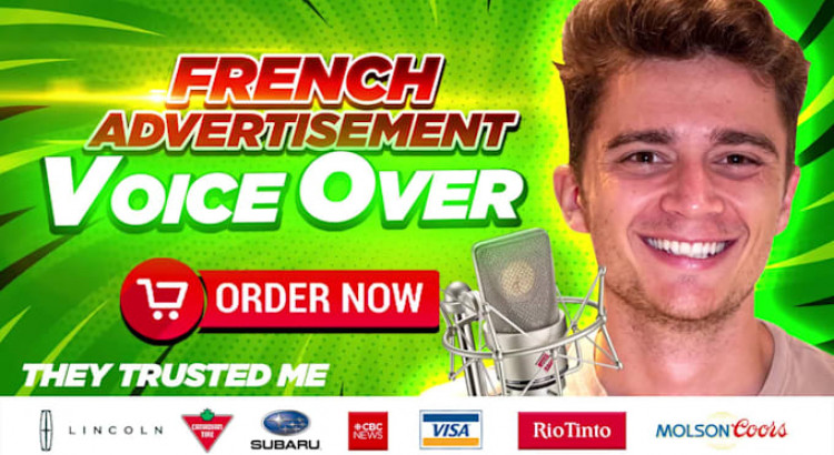 I will record an advertisement french voice over for commercial, persuasive, confident