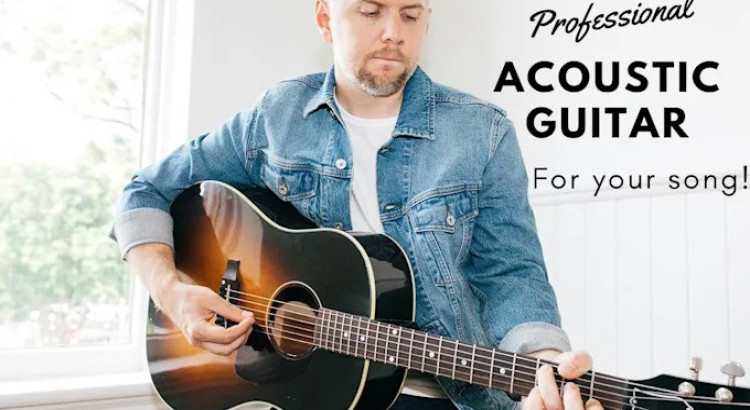 I will be your professional acoustic guitar player