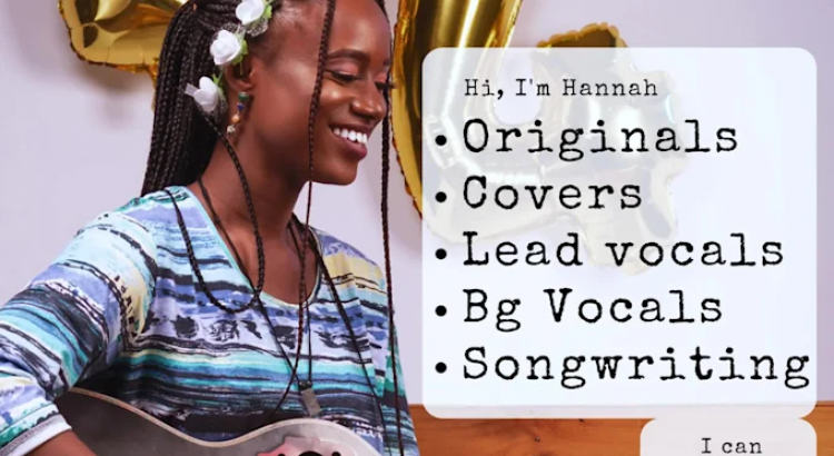 I will be your female singer, female vocalist, back up, composer, song writer