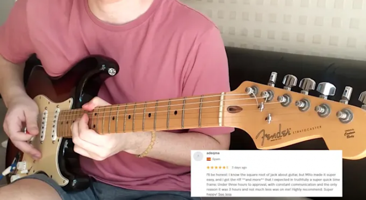 I will record guitar solos and riffs for metal, rock and pop